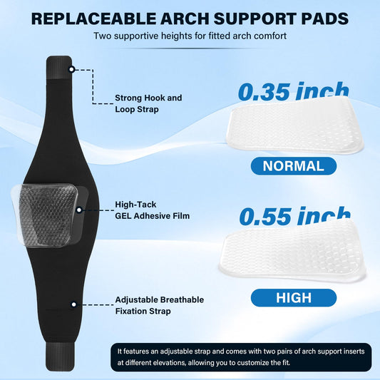 ERGOfoot replaceable gel inserts in two heights offer customizable comfort