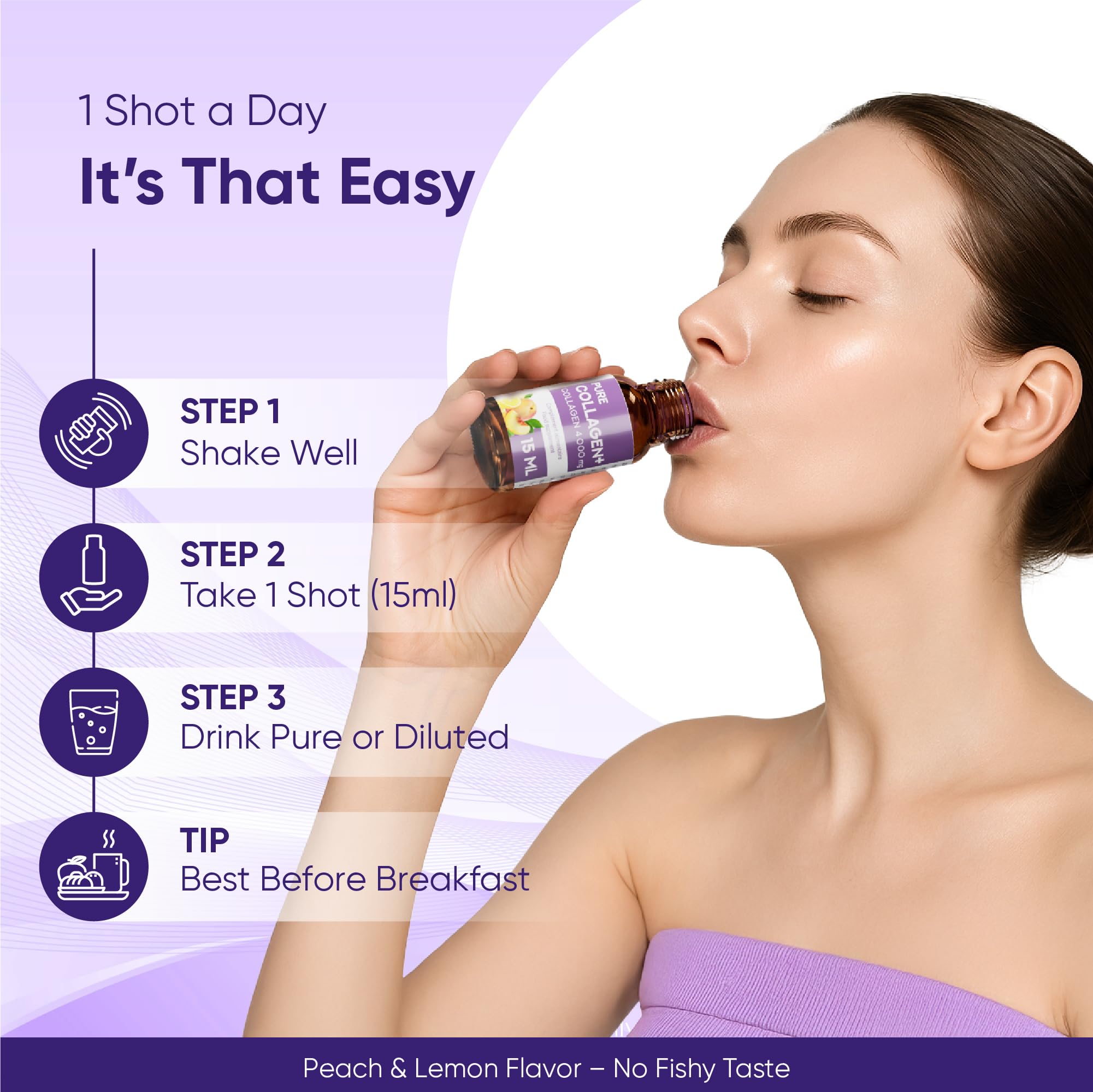 ERIC FAVRE Pure Collagen+ label close-up highlights premium marine peptides.