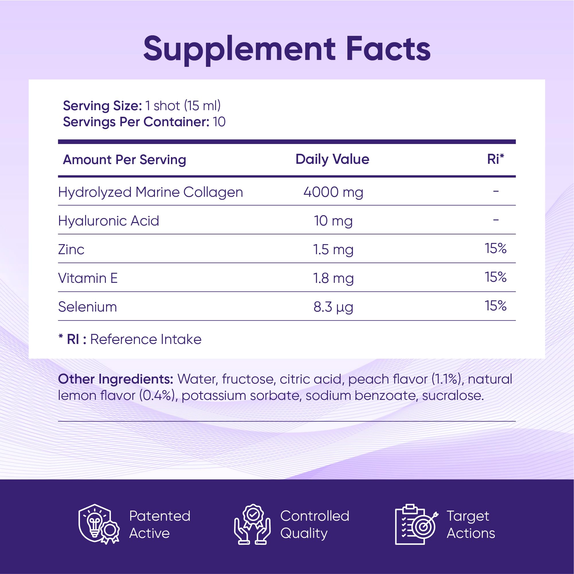 ERIC FAVRE Pure Collagen+ ready-to-drink shot showcases easy daily supplementation.