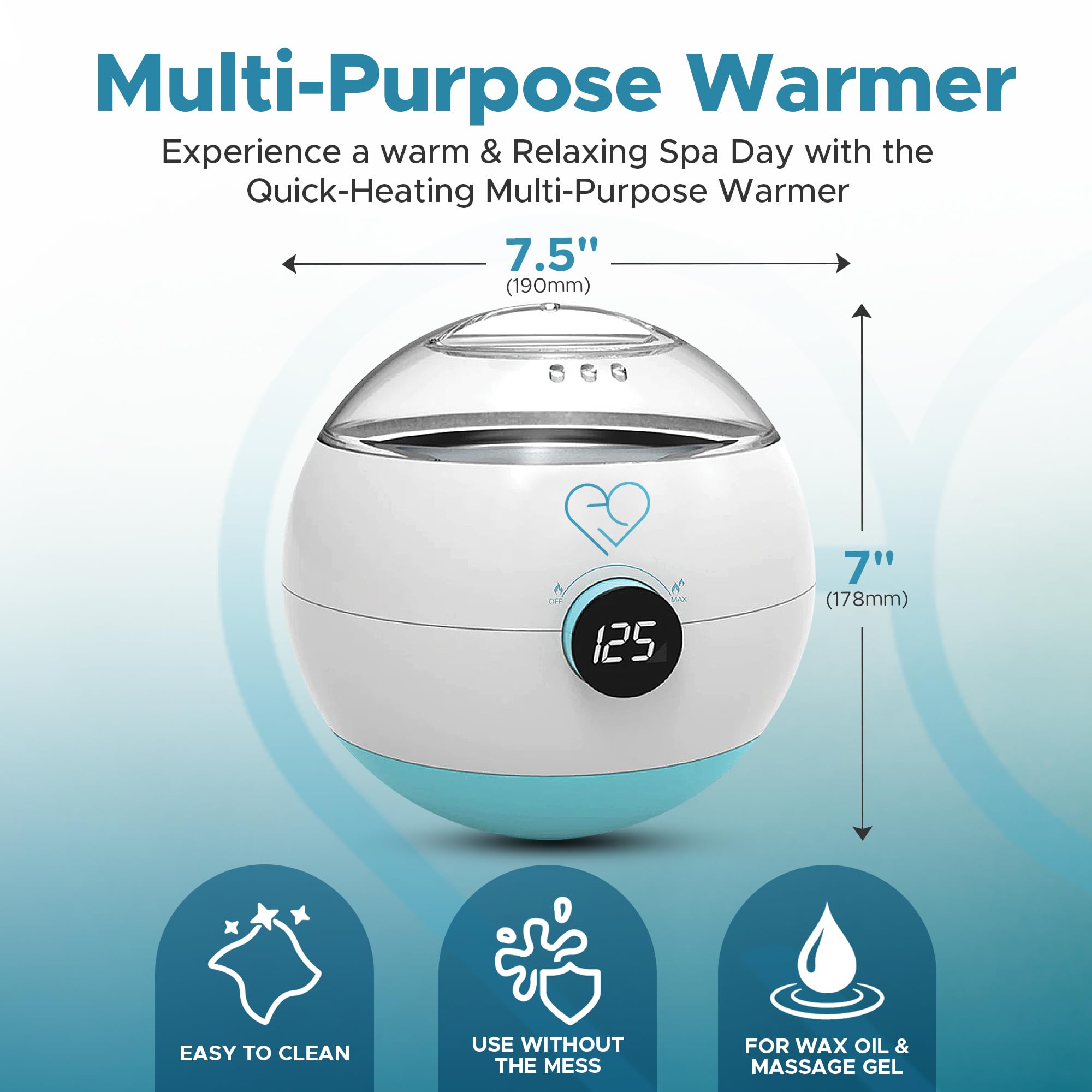 EROTICGEL heats quickly to the desired warmth for massages.