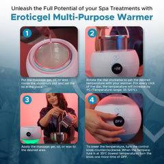 EROTICGEL knob dial for easy temperature control during sessions.