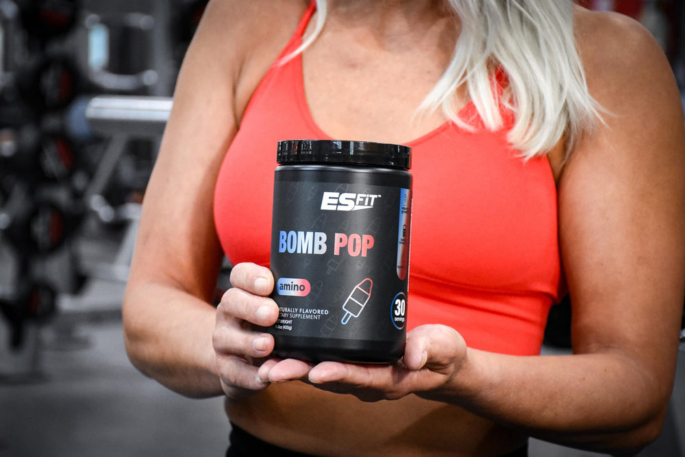 ES FIT Amino Powder serving scoop for easy workout portion control.