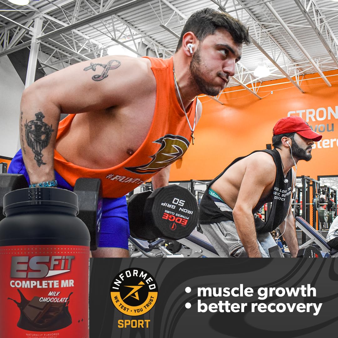 ES FIT Complete MR resealable container for on-the-go nutrition.
