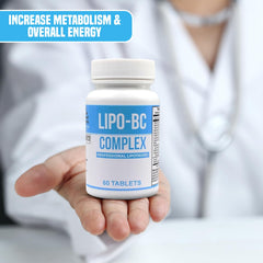Legere Lipo-BC B-Complex supplements on desk with lifestyle scene.