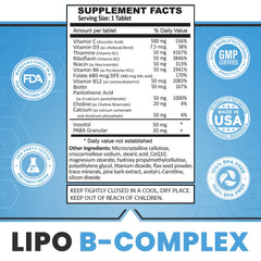 Legere Lipo-BC B-Complex tablets dissolve in water for quick intake.