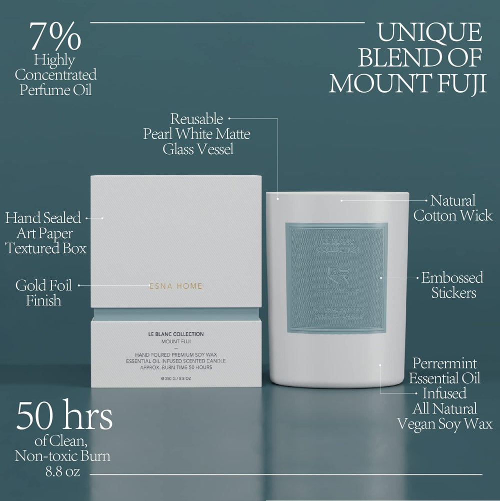 ESNA HOME candle packaging gift-ready shot suggests a thoughtful present for special occasions.