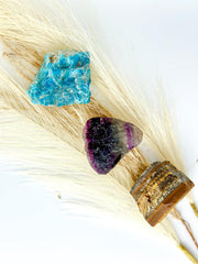 Esotheric rainbow fluorite crystal in the Gemini gift set for clarity