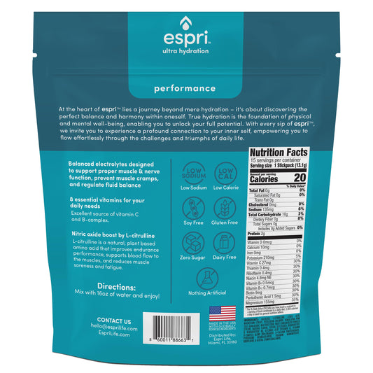ESPRI watermelon electrolyte pour: ready to mix after workout.
