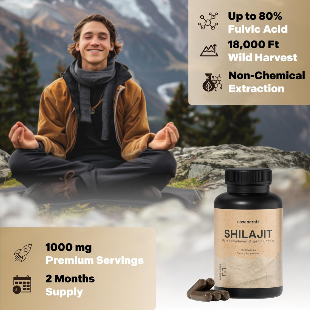 Essencraft Shilajit resin capsules daily dose emphasizes convenience