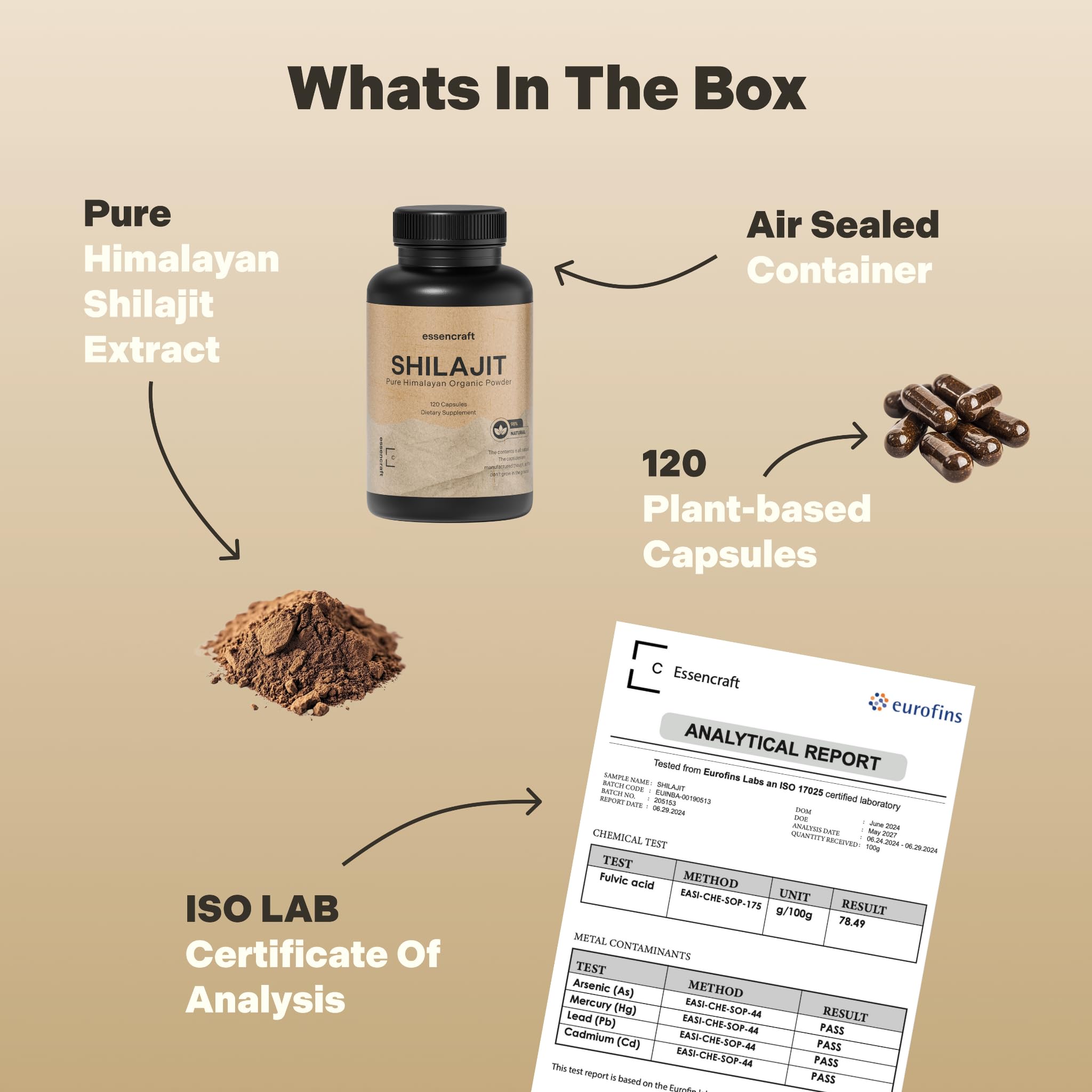 Essencraft Shilajit resin mini scoop demonstrates serving suggestion