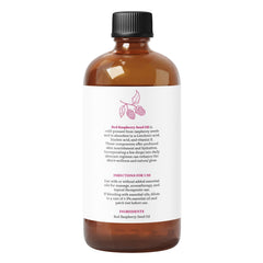 Closeup of Essential Delights Red Raspberry Seed Oil showing smooth texture for nourishing skin.