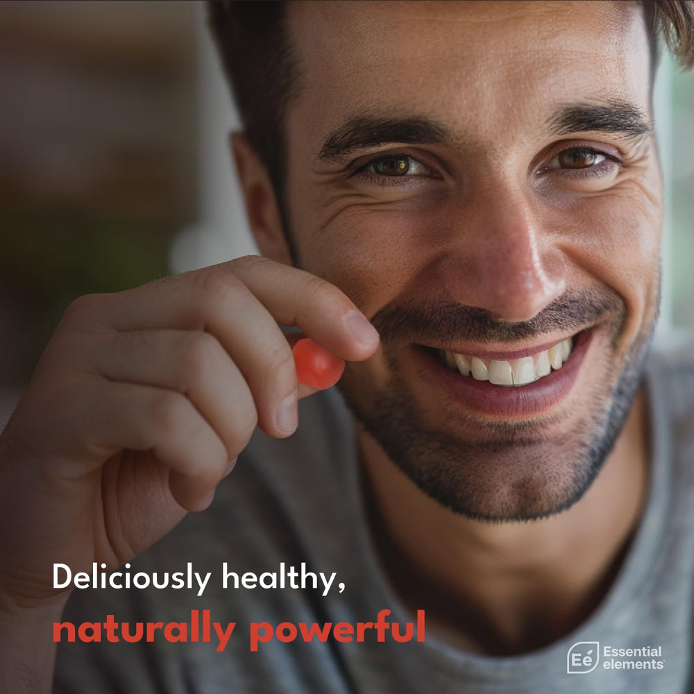 Essential Elements ACV Gummies on a plate, convenient appetite-management option.
