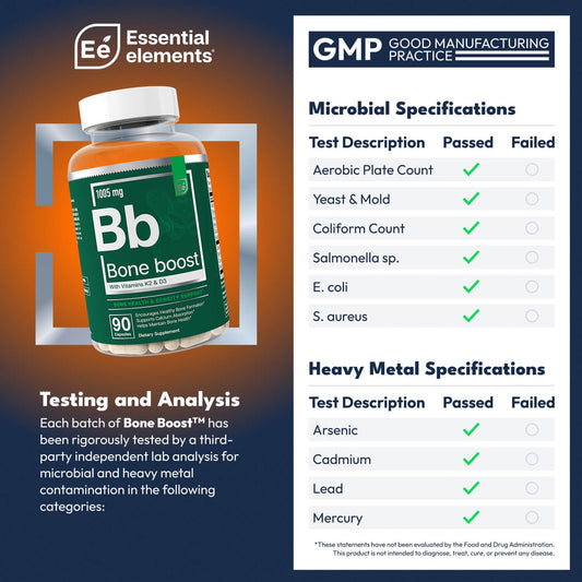 Essential Elements Bone Boost capsules close-up for easy calcium intake