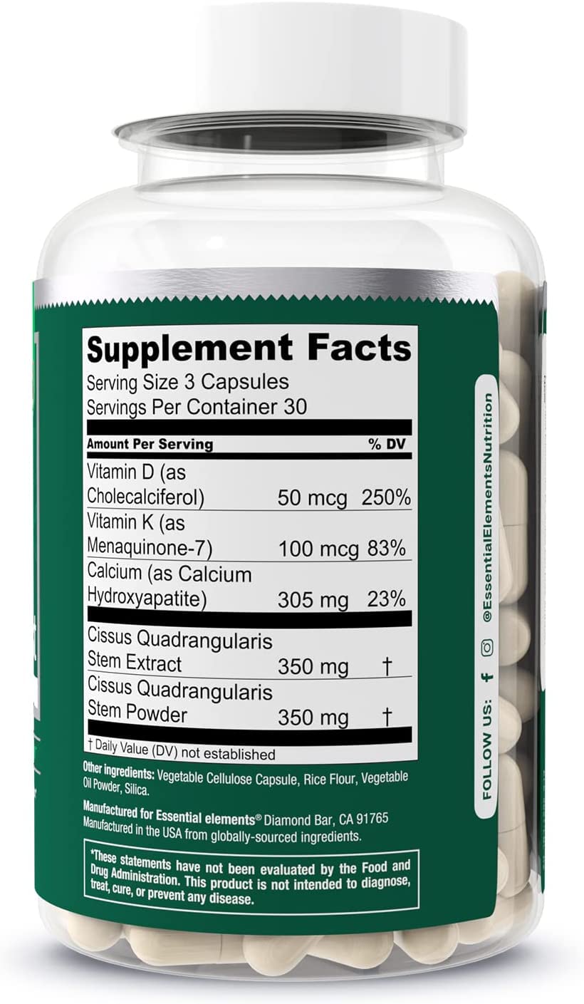 Essential Elements Bone Boost capsules being dispensed for daily routine