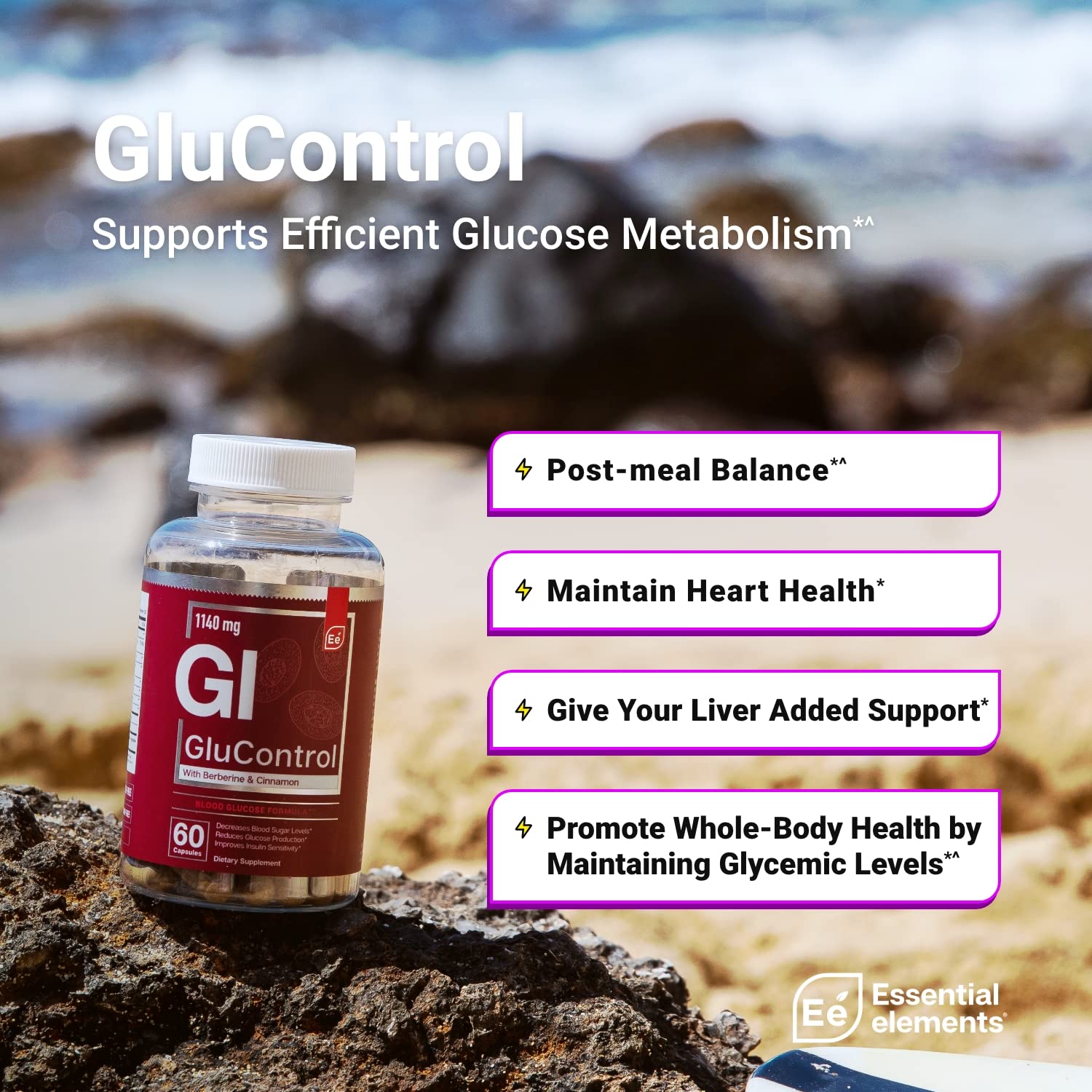 Essential Elements GluControl with berberine ingredient for supporting metabolic balance