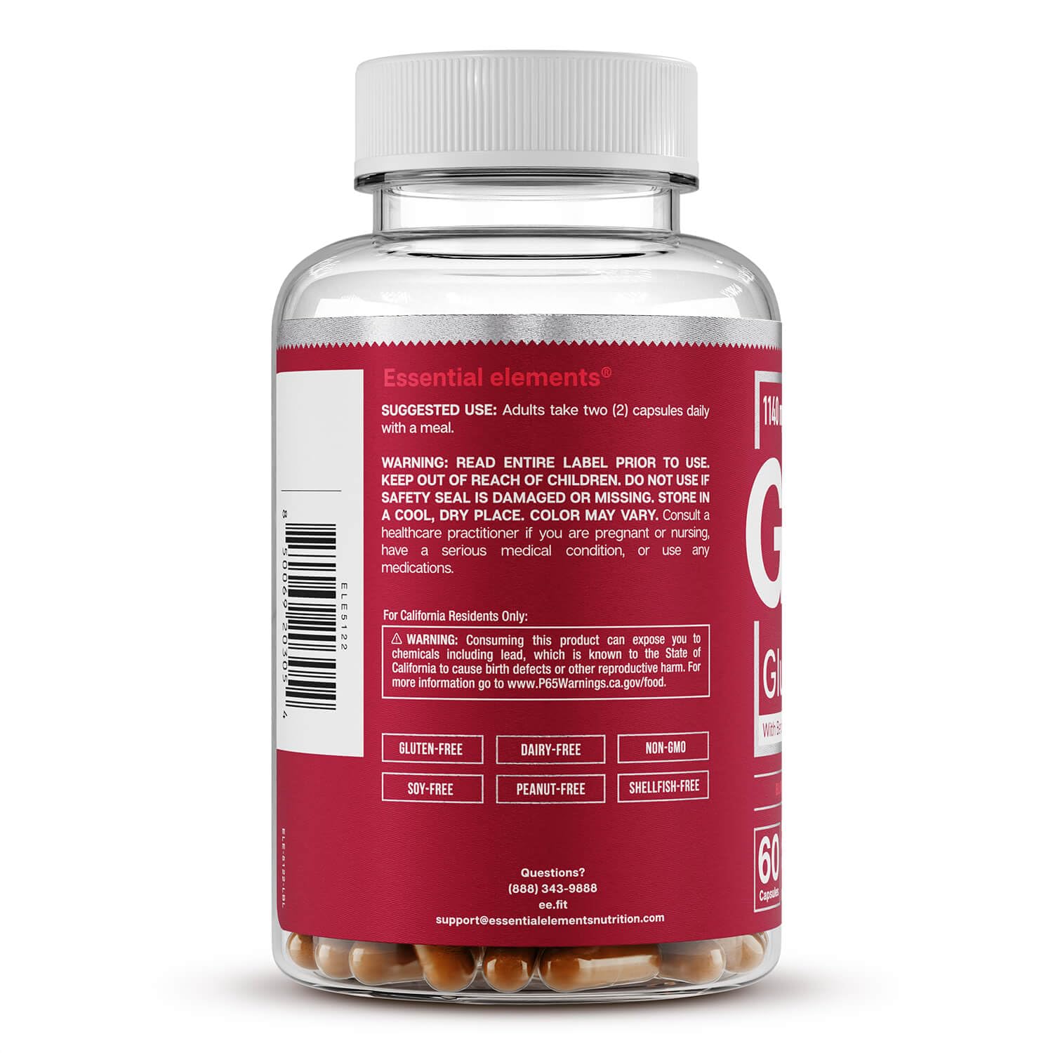GluControl label and packaging highlighting blend of berberine and cinnamon