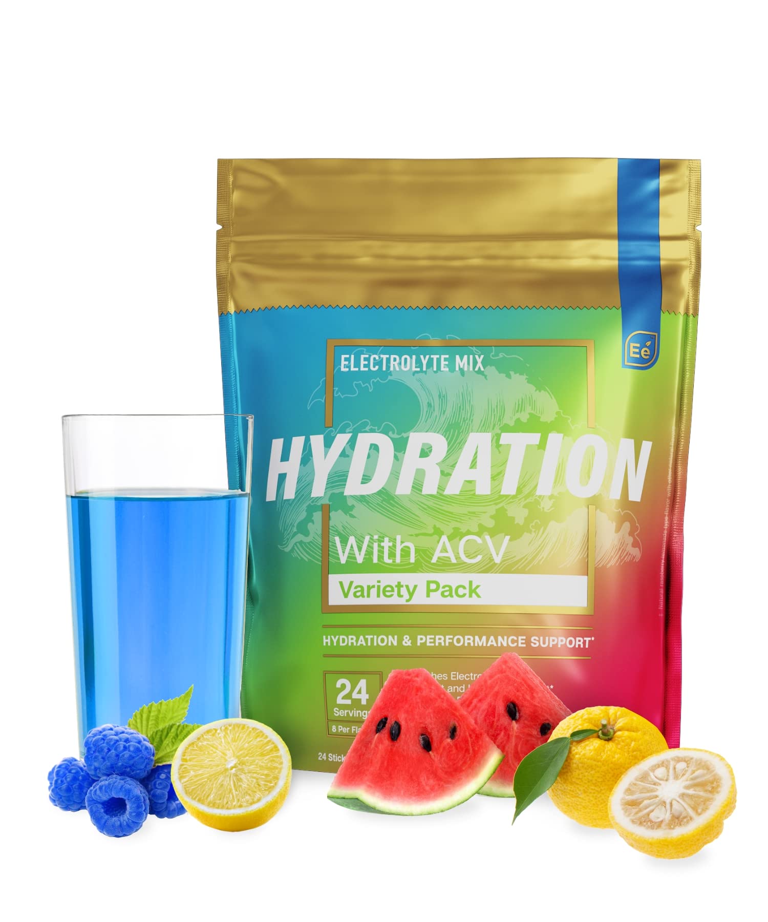 Essential Elements Hydration Packets blue raspberry lemonade sticks for on the go rehydration