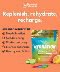 Essential Elements Hydration Packets Yuzu-Lime sticks offer flavorful hydration during workouts