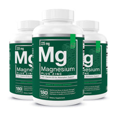 Essential Elements Magnesium Plus Zinc bottle-front with triple-strength formula for muscle and bone support