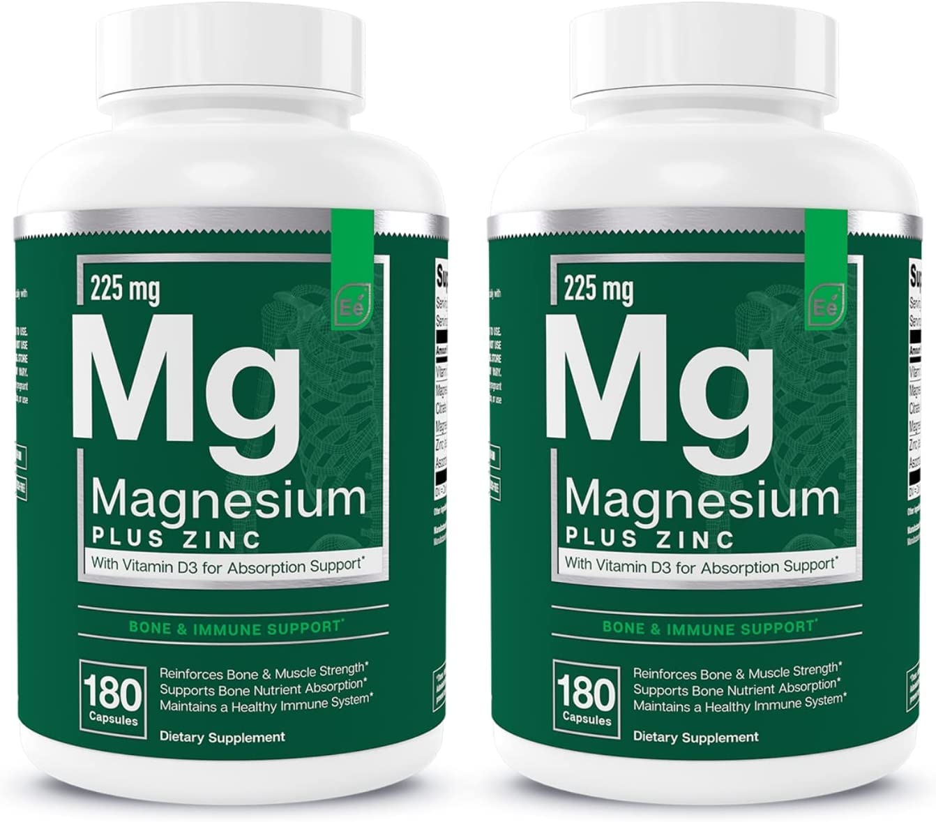 Essential Elements Magnesium Plus Zinc with Vitamin D3 bottle front supports daily muscle and bone health