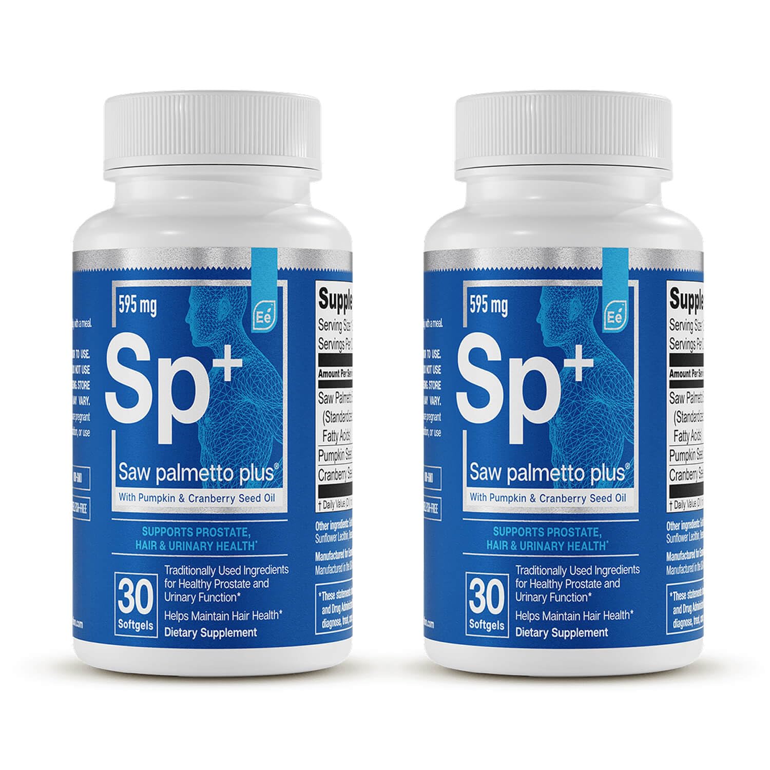 Essential Elements Saw Palmetto Plus bottle label signaling men's health support