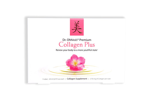 Pouring Dr. Ohhira's Premium Collagen Plus tube for quick, on-the-go mix