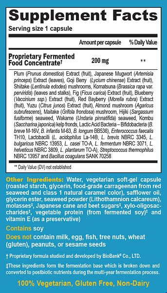 Product label closeup highlighting 5-year fermentation process