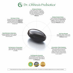 Essential Formulas Dr. Ohhira’s Probiotics label detail communicates 5-year fermentation and efficacy