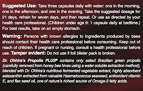 Product packaging highlights Brazilian Green Propolis and probiotic blend.