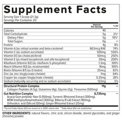 Essential Nutrition Collagen Gut smoothie mix in a glass for a tasty beverage.