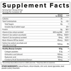 Packaging and bottle of Essential Nutrition Collagen Skin Cranberry