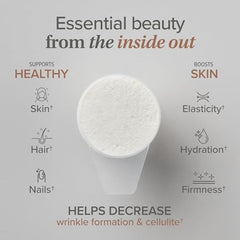 Essential Nutrition Collagen Skin being stirred into coffee shows easy daily integration.
