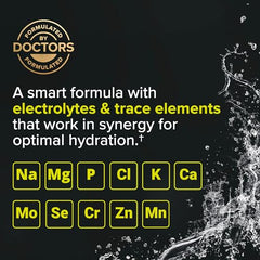 Hydrolift lemon electrolyte powder dissolving in water for quick refreshment