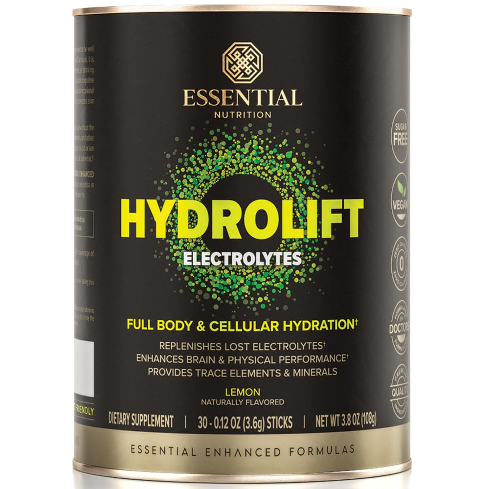 Essential Nutrition Hydrolift lemon stick packet for on-the-go hydration
