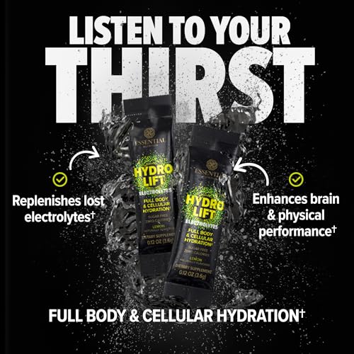 Essential Nutrition Hydrolift electrolyte bottle with lemon flavor for daily hydration