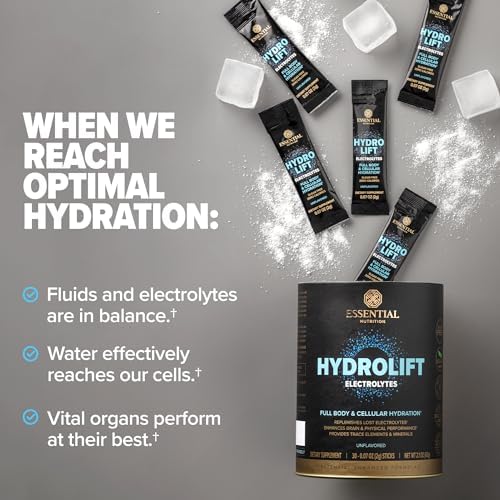Travel-friendly Hydrolift sticks in a compact pouch for on-the-go hydration.