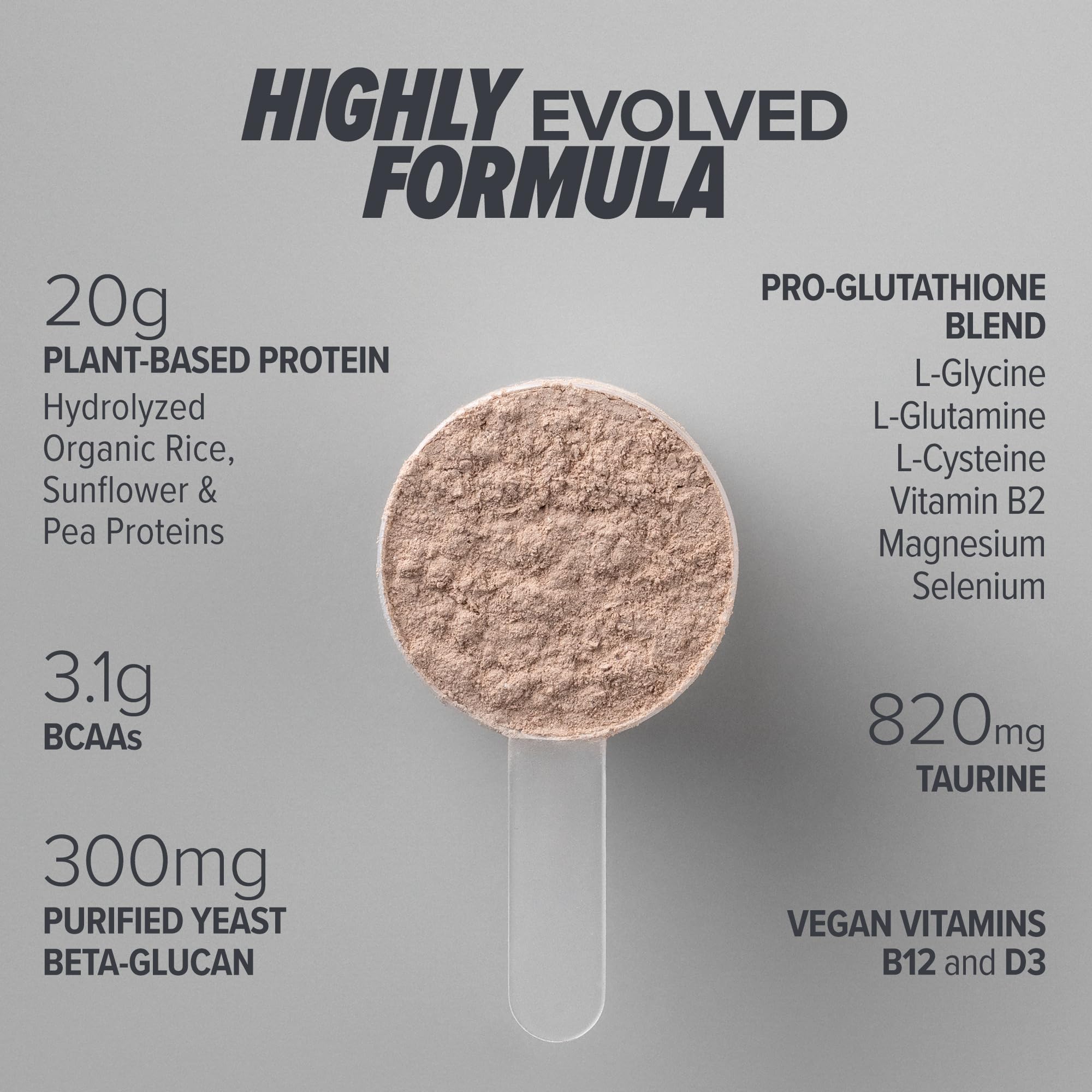 Immuno Vegan tub back label highlighting GMP quality and NSF audit