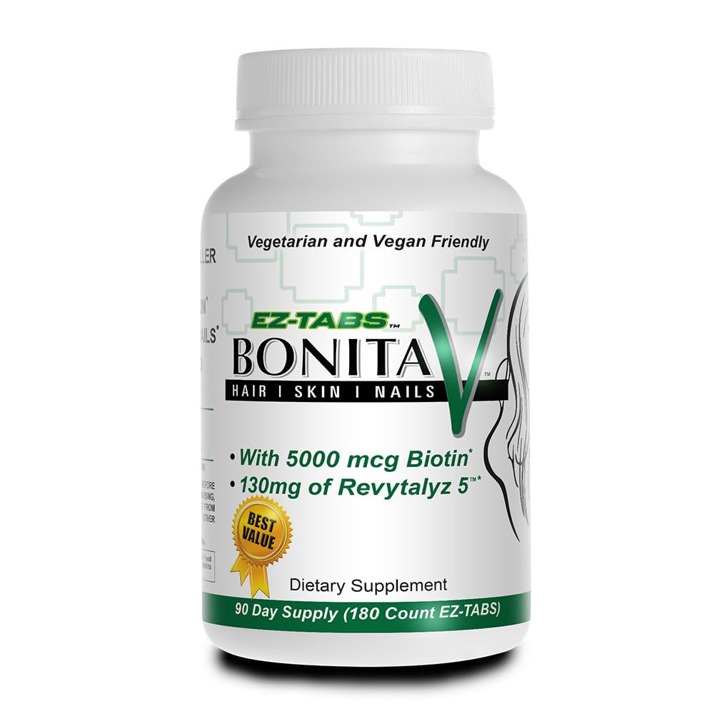 Essential Source Bonita V bottle pour for easy daily use with hair, skin, and nails.