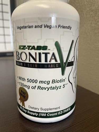 Bonita V tablets closeup highlighting the half-size EZ-TAB for easy swallowing.