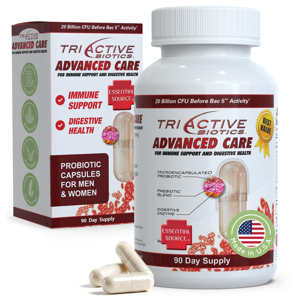 Essential Source TriActive Biotics bottle front view for daily digestive support.