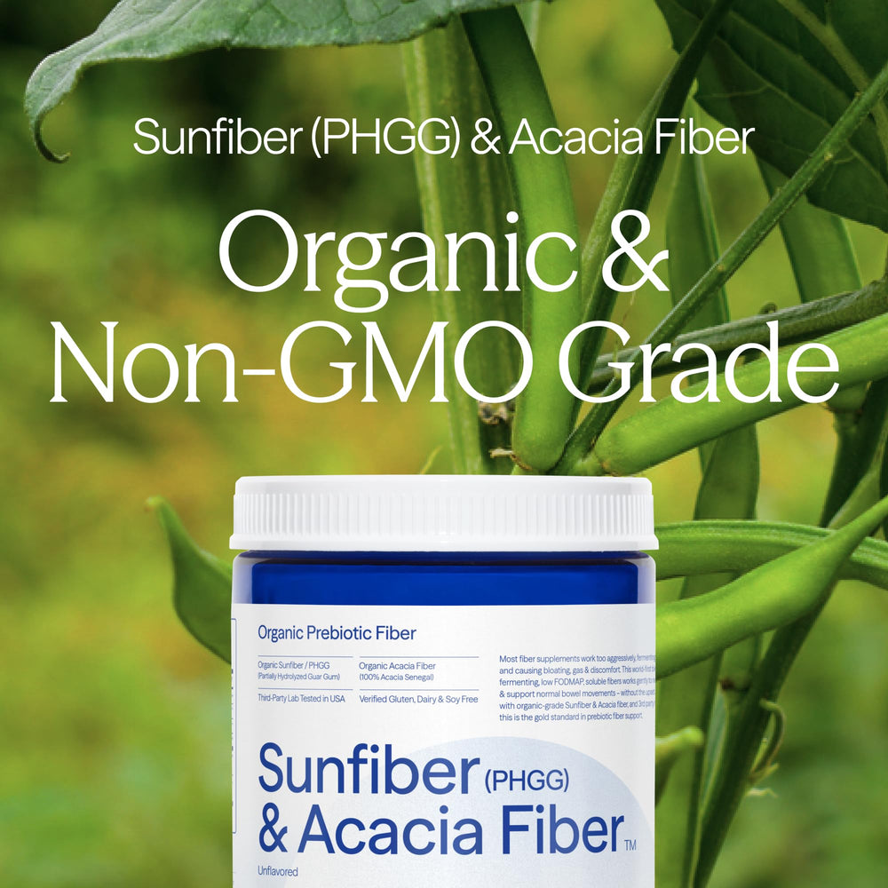 Sunfiber powder dissolving in water demonstrates smooth texture without grittiness.