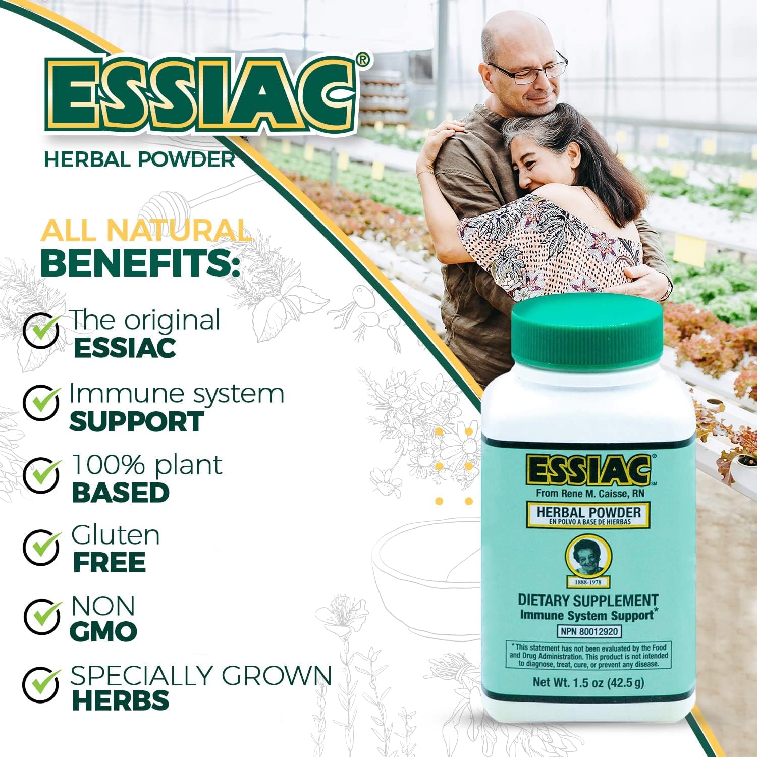 Essiac burdock root extract ingredient highlights a core herb in the blend.