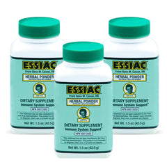Essiac Original Tea Powder bottle, antioxidant-rich blend for daily wellness.