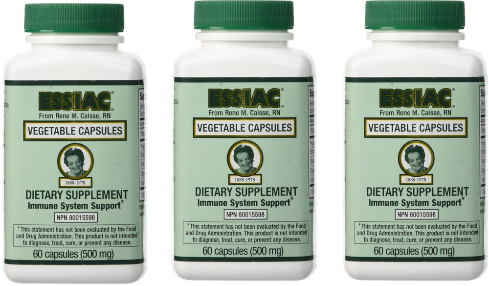 Essiac vegetable caps image—180 capsules for daily wellness support