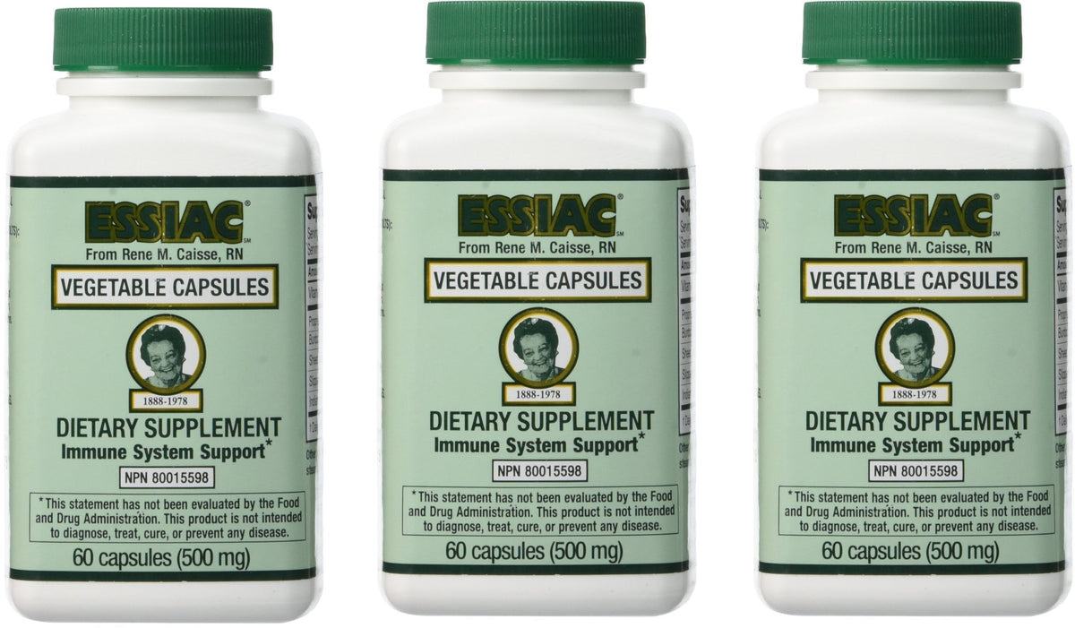 Essiac vegetable caps image—180 capsules for daily wellness support
