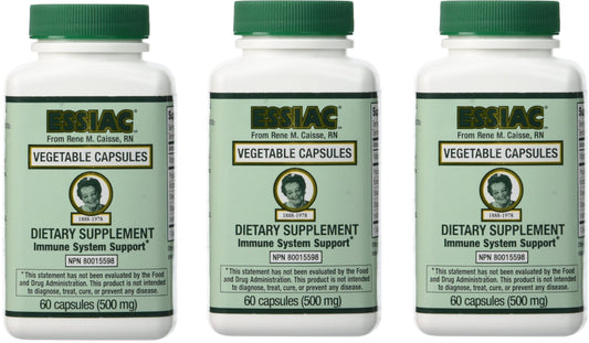 Essiac vegetable caps image—180 capsules for daily wellness support