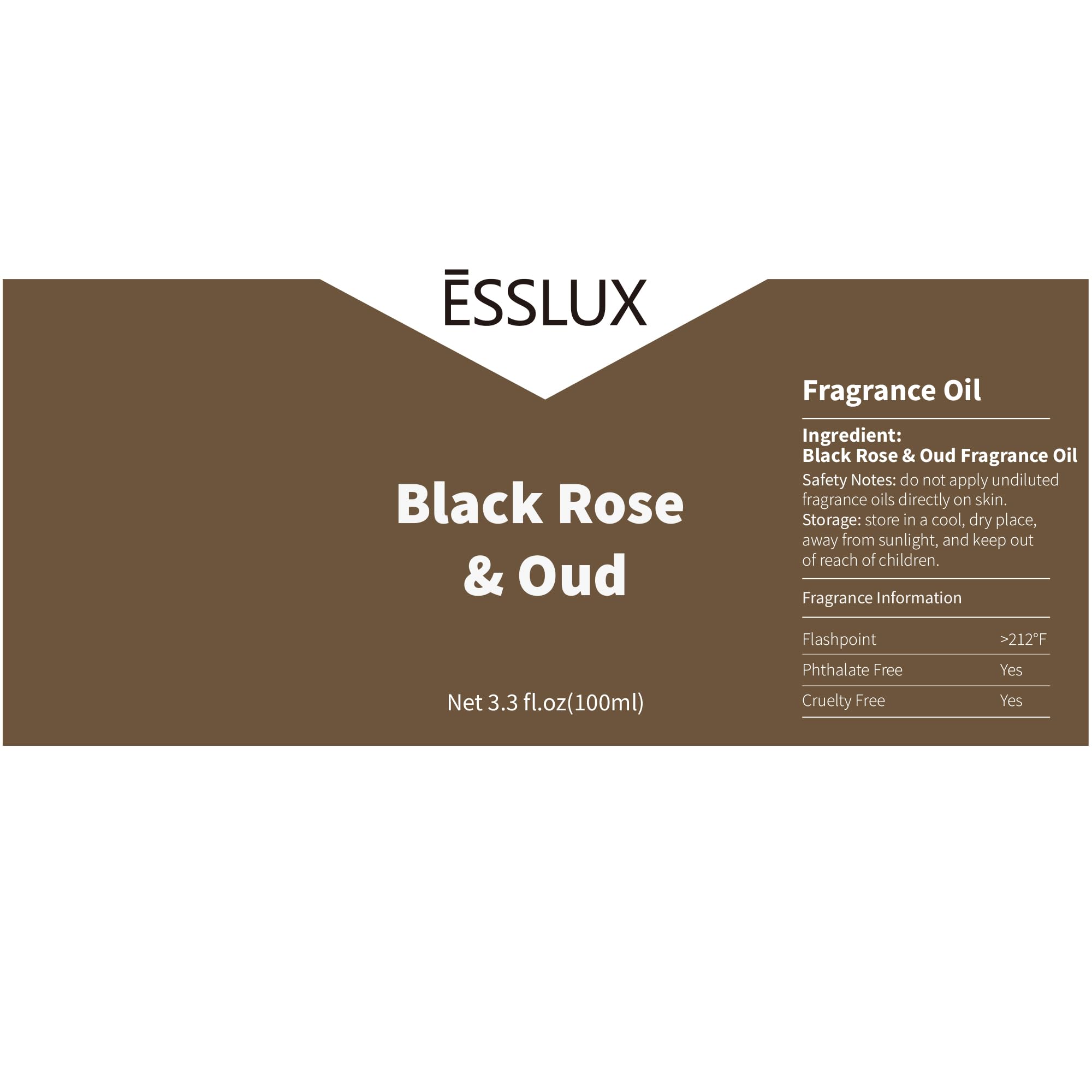 ESSLUX Black Rose & Oud fragrance oil diffuser mist for cozy rooms