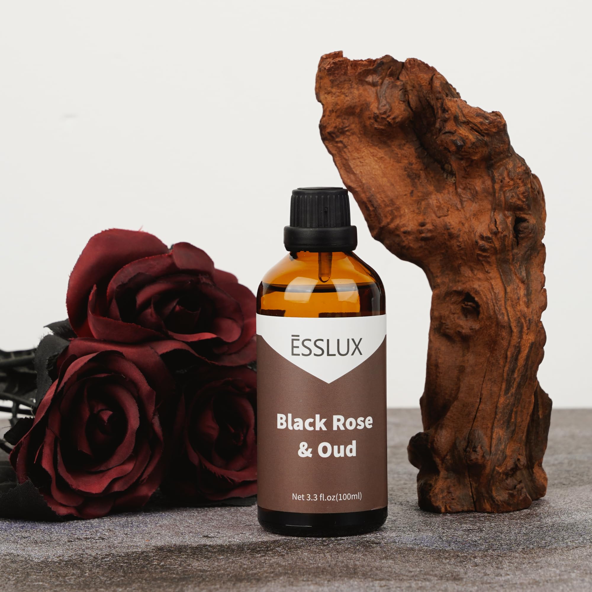 ESSLUX Black Rose & Oud fragrance oil paraben-free and skin-safe for external use
