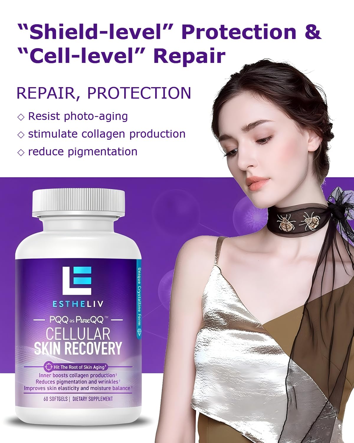 ESTHELIV instruction card outlines a simple daily routine.
