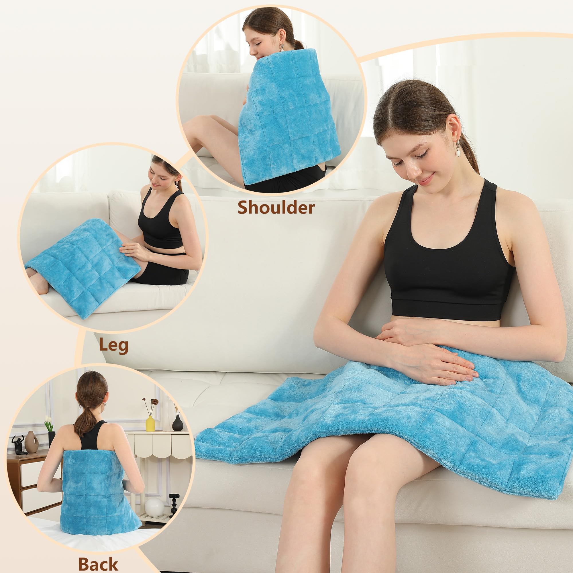 ESTINGO pad demonstrating ample coverage layout for diverse body areas
